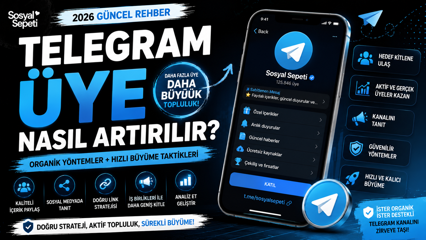 Telegram Üye Nasıl Artırılır? (2026 Güncel Rehber)